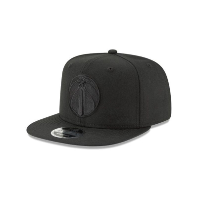 Black Washington Wizards Hat - New Era NBA Black On Black High Crown 9FIFTY Snapback Caps USA3124680